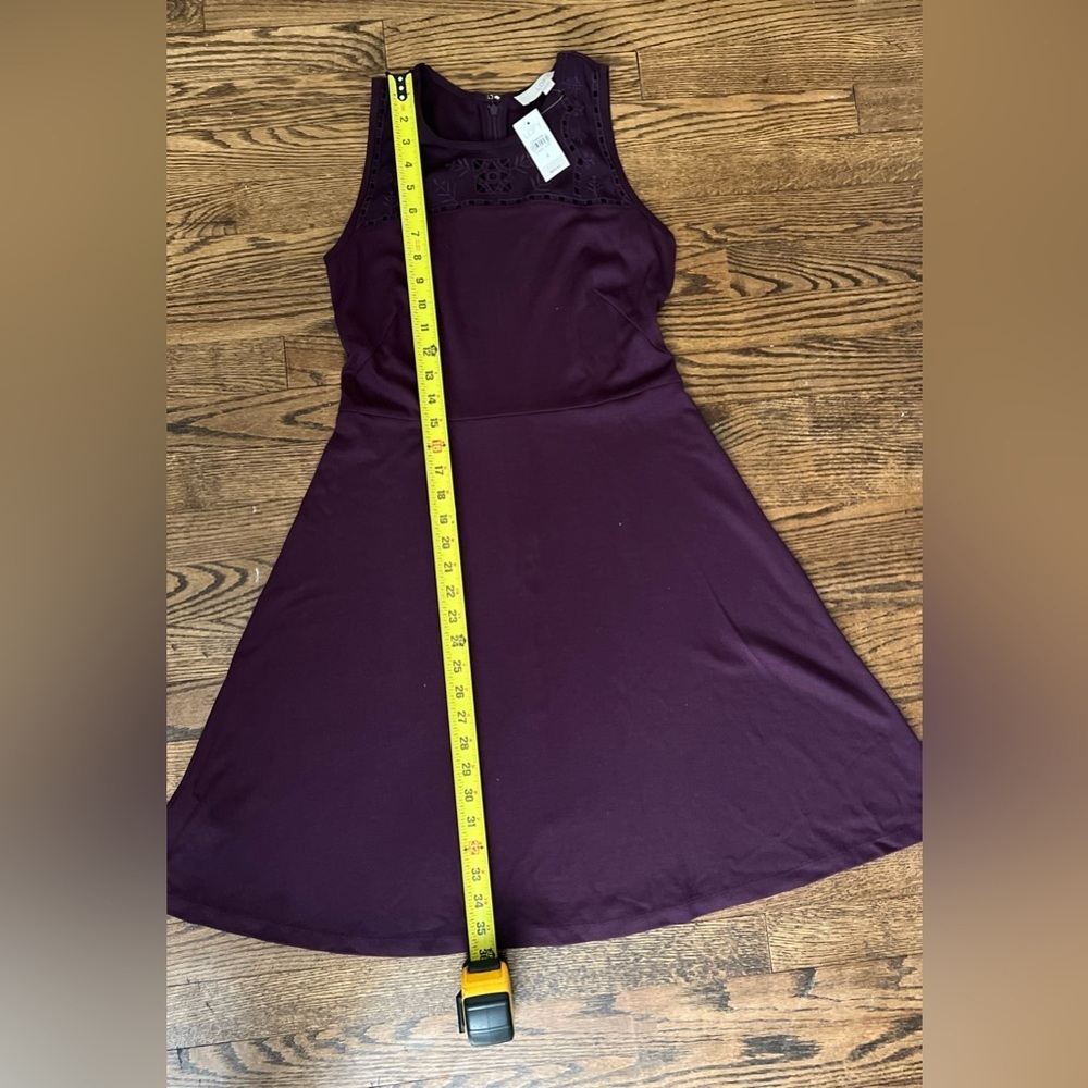LOFT Deep Purple Mini Dress - Picture 3 of 3
